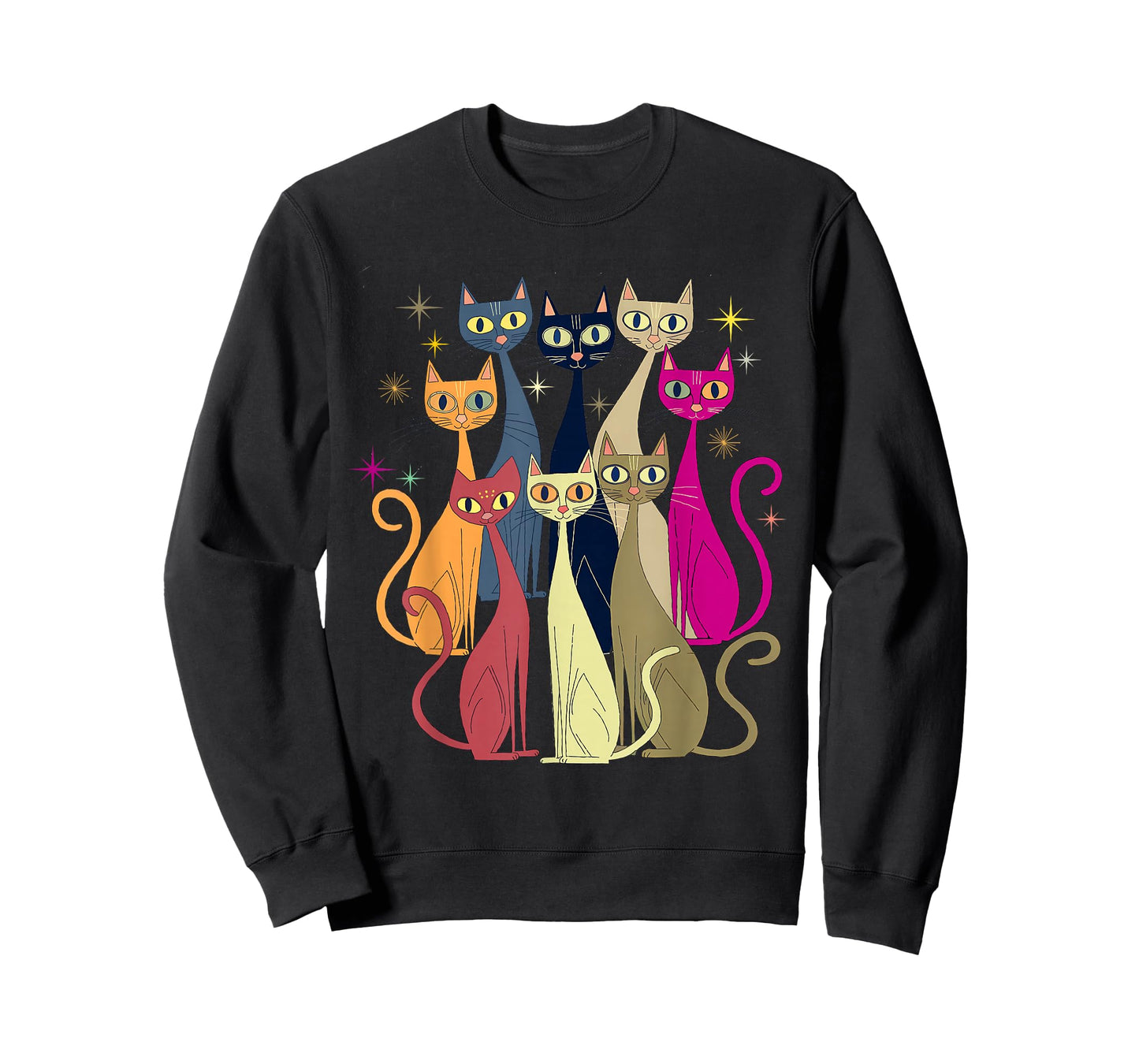 Cat Vintage Retro Mid-Century Modern Look Cats 50s 60s Style T-Shirt