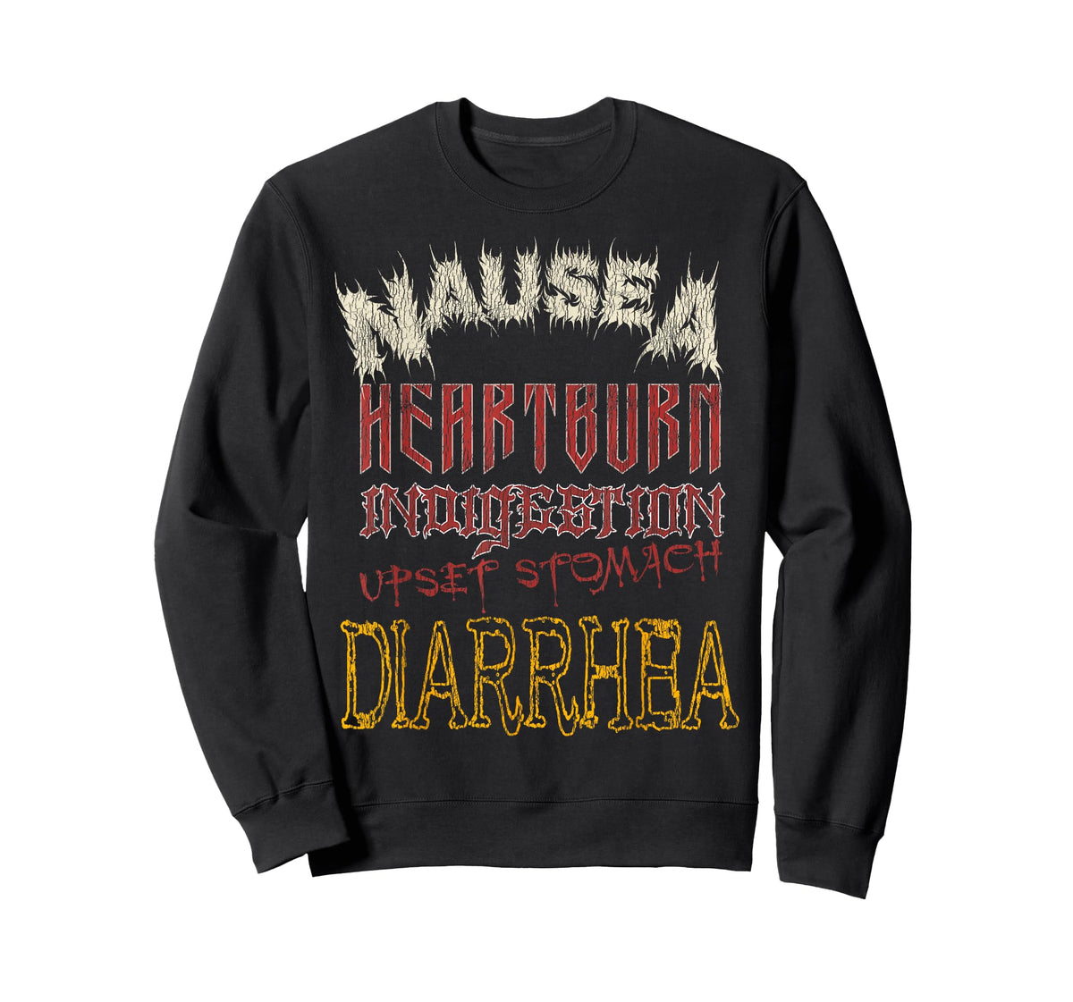 Thrash Metal Shirt, Funny Heavy Nausea Heartburn Concert T-Shirt