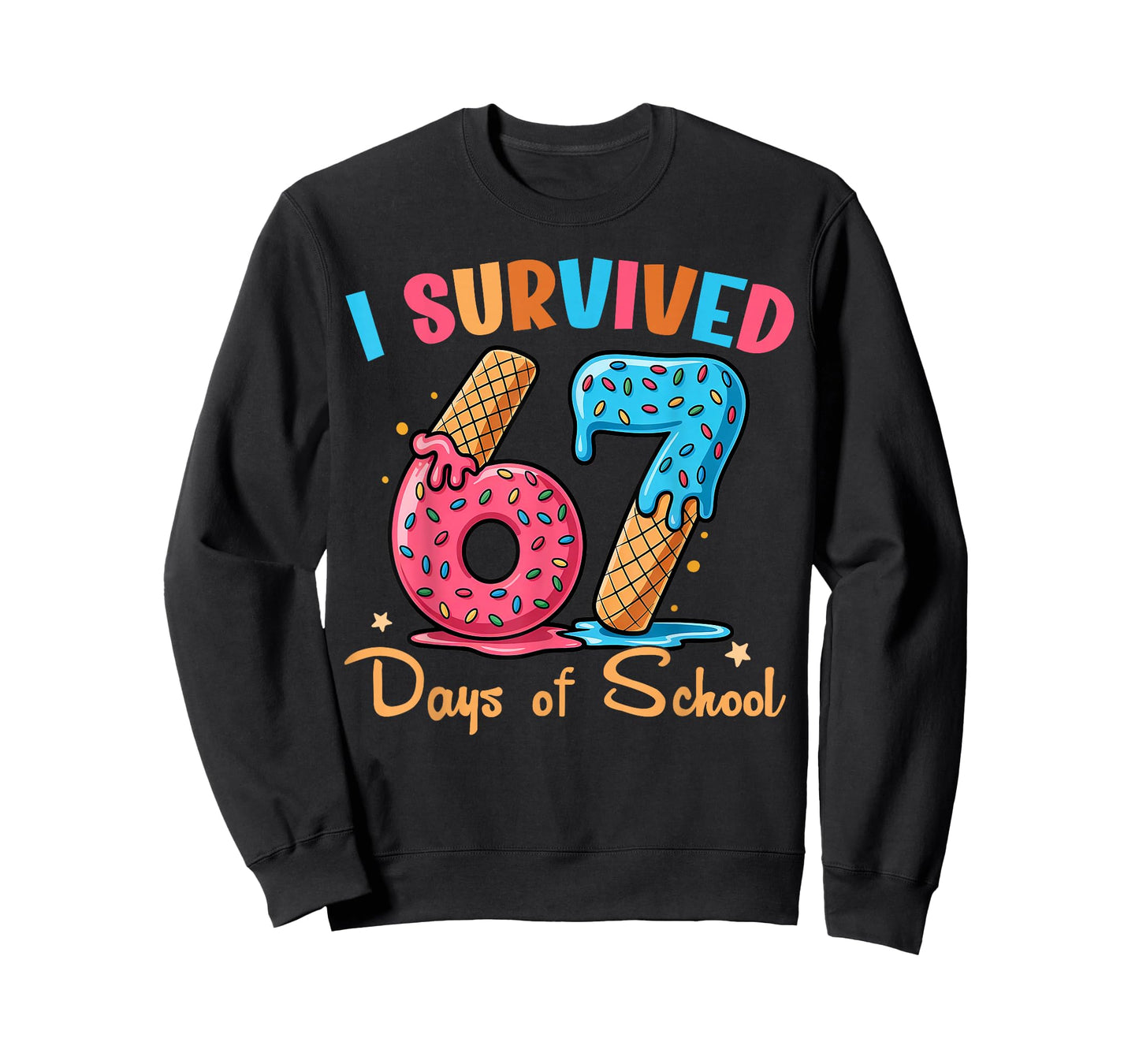 I Survived 67 Days of School Funny Six Seven Meme Teacher T-Shirt