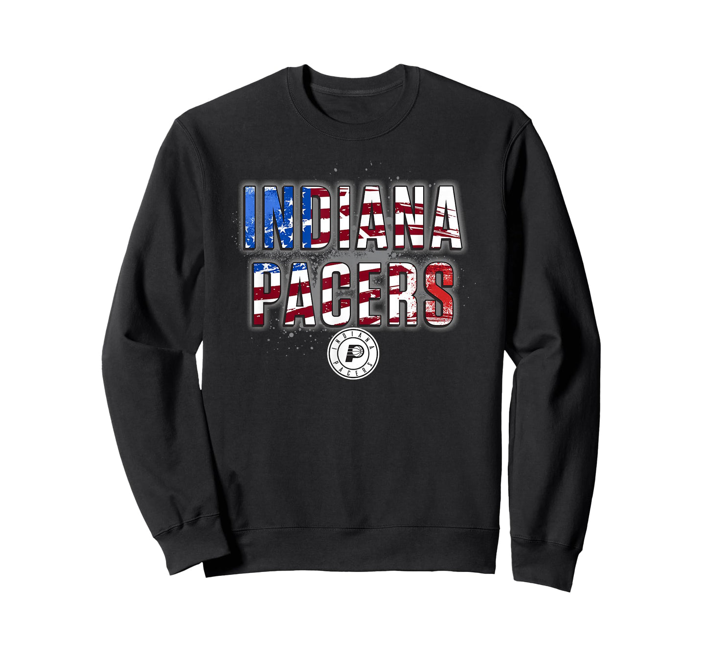 NBA Indiana Pacers American Flag Distressed Paint Spill T-Shirt