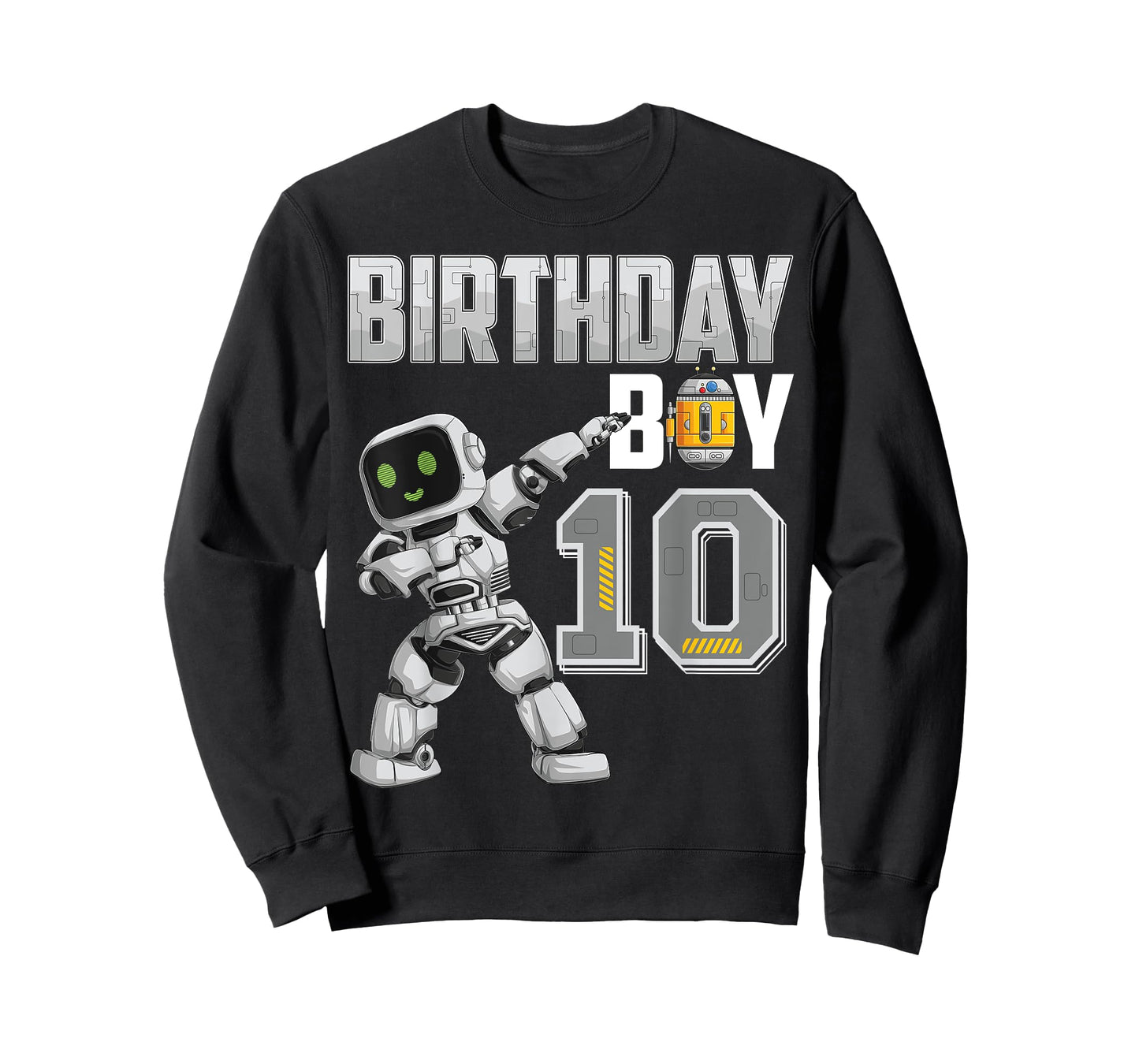 10 Year Old dabbing Robot 10th Birthday Science Robotics T-Shirt