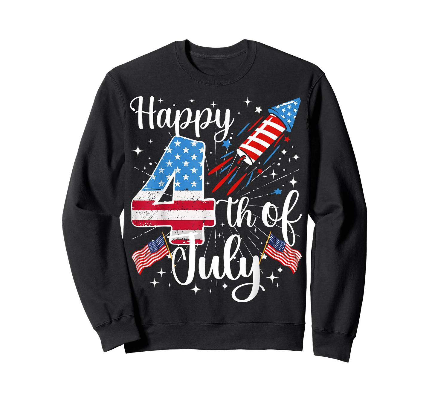 Happy 4th of July US Flag 4th of July Fireworks Women Men T-Shirt