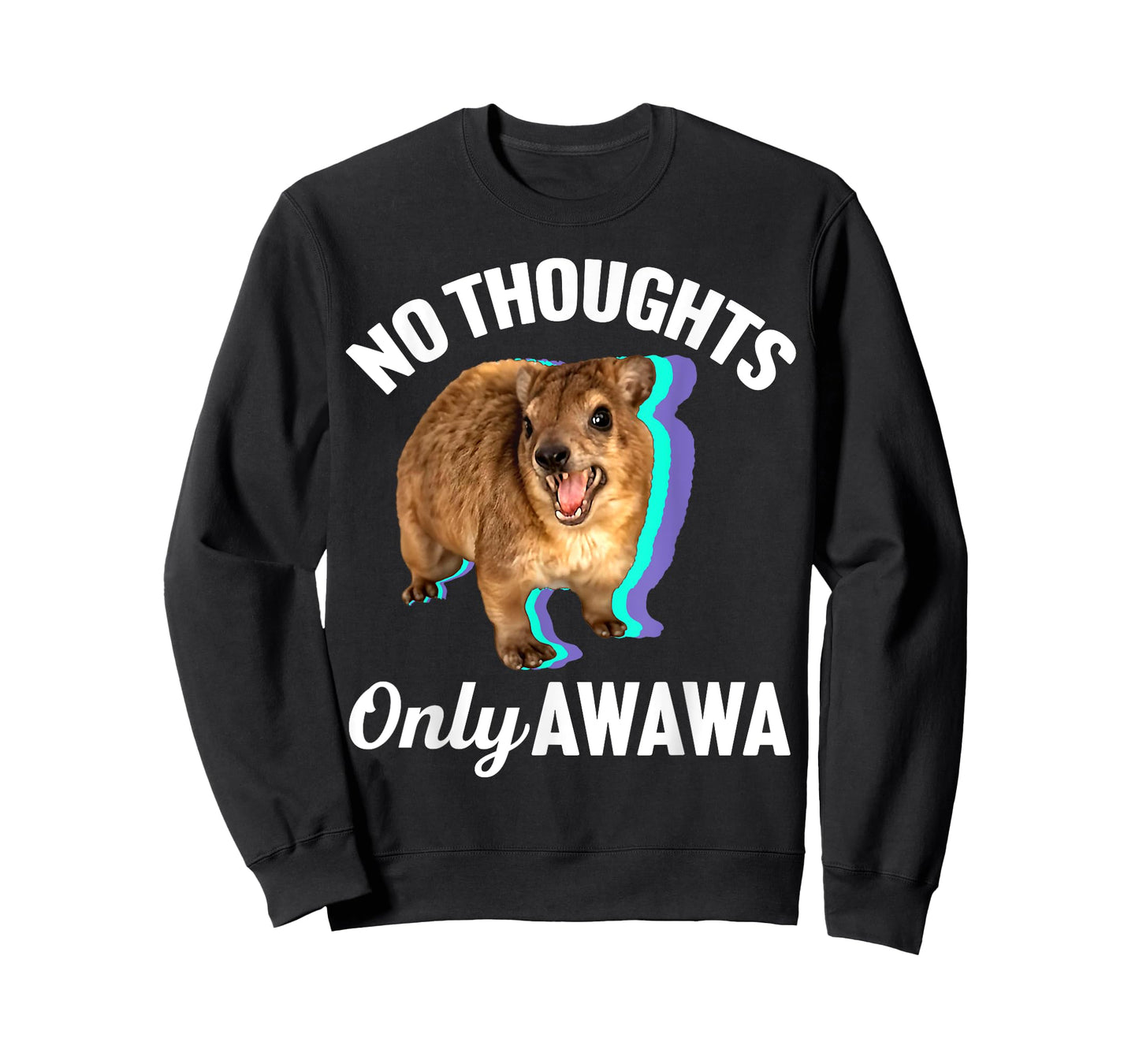 No Thoughts Only Awawa - Angry Screaming Hyrax Meme T-Shirt