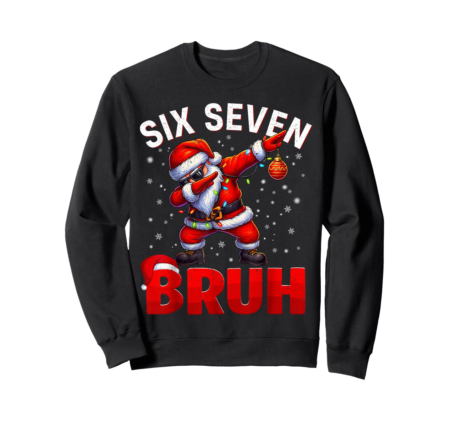 Bruh 67 Dabbing Santa Funny Meme Six Seven Christmas Costume T-Shirt