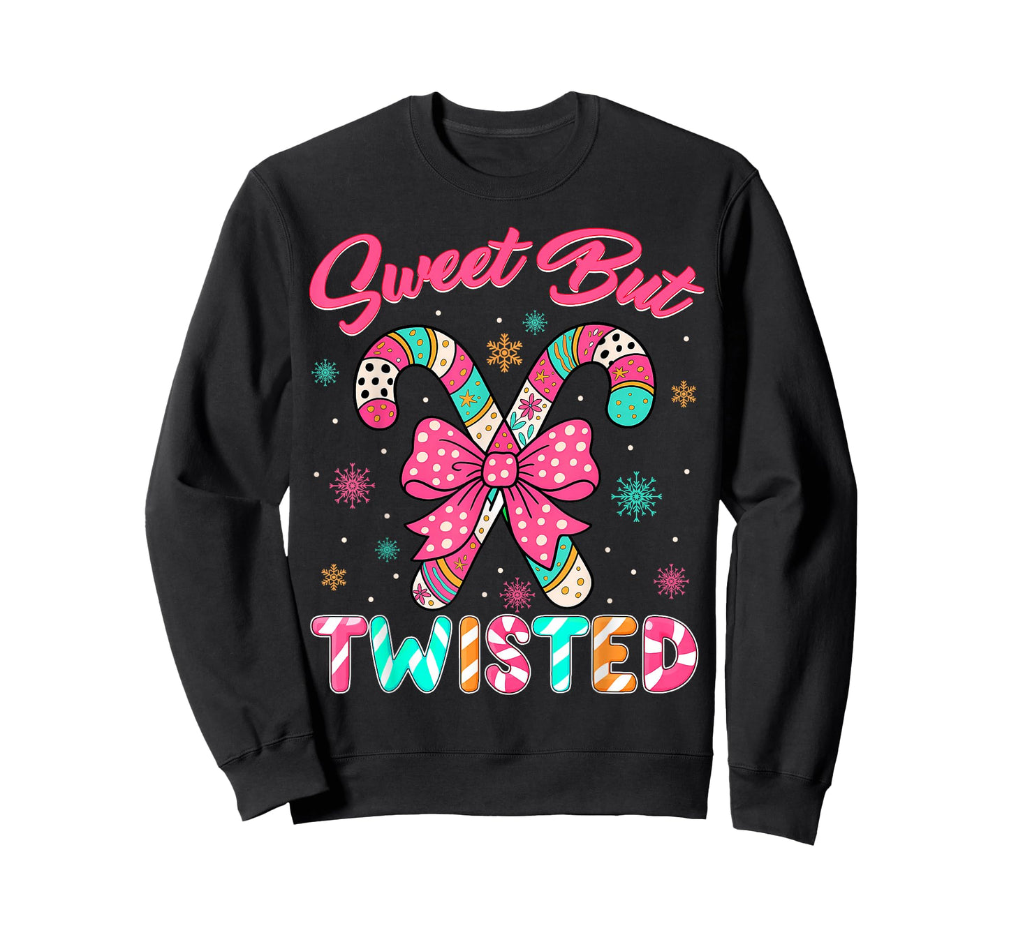 Sweet But Twisted Cute Xmas Candy Cane Christmas T-Shirt