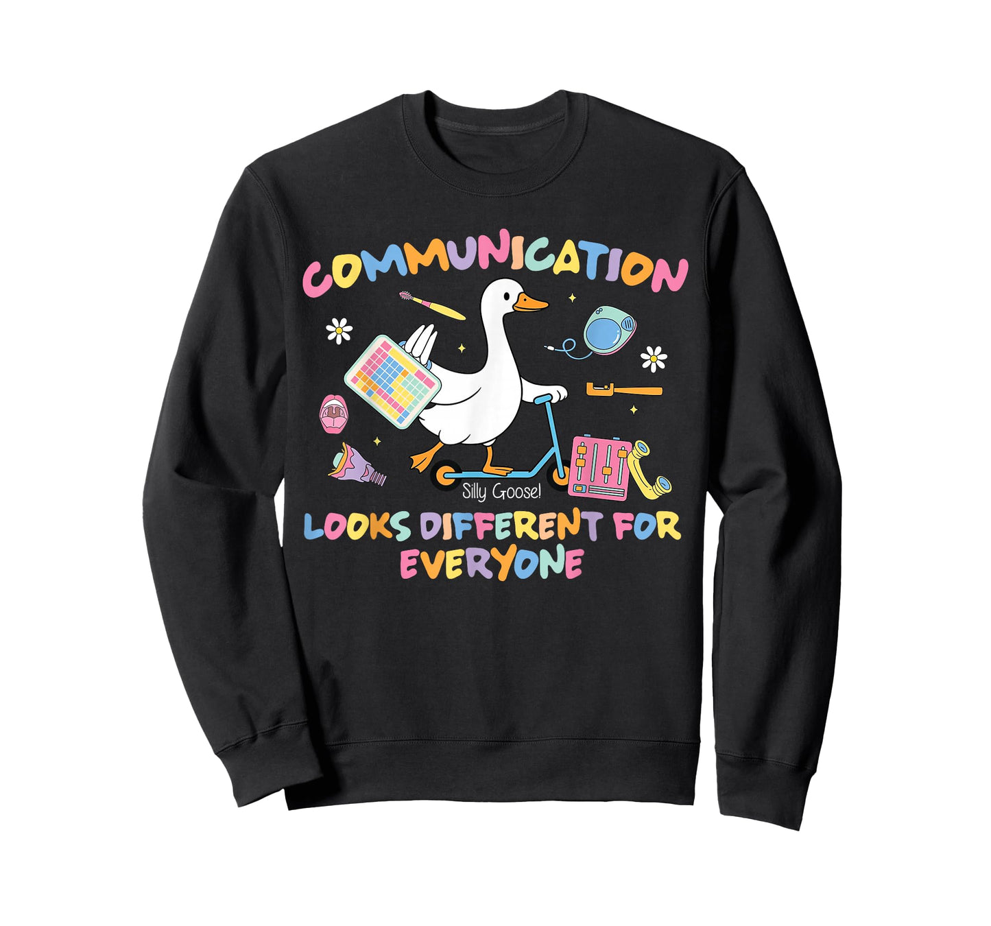Speech Therapy SLP Silly Goose Communication Looks Different T-Shirt