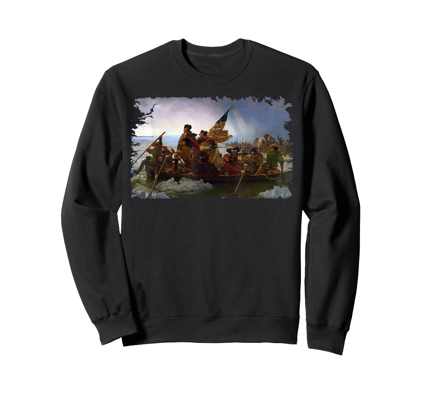 Right Out of My Mouth George Washington Crossing the Delaware Presidents Day T-Shirt