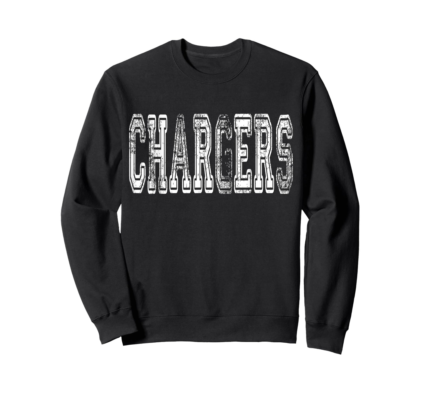 Chargers Mascot Distressed Vintage School Sports Name Fans T-Shirt