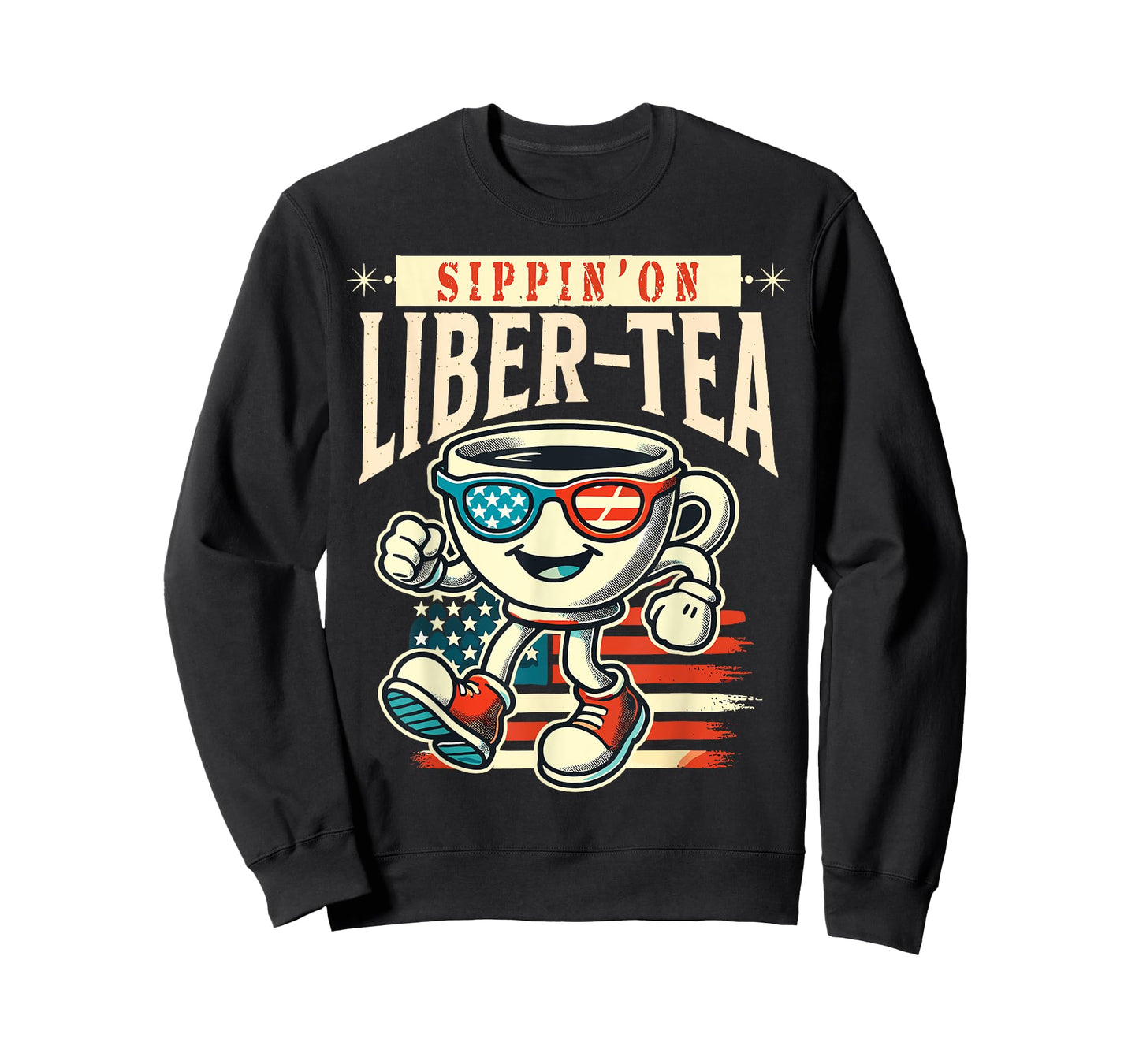 Sippin' On Liber-Tea Retro Vintage Design T-Shirt