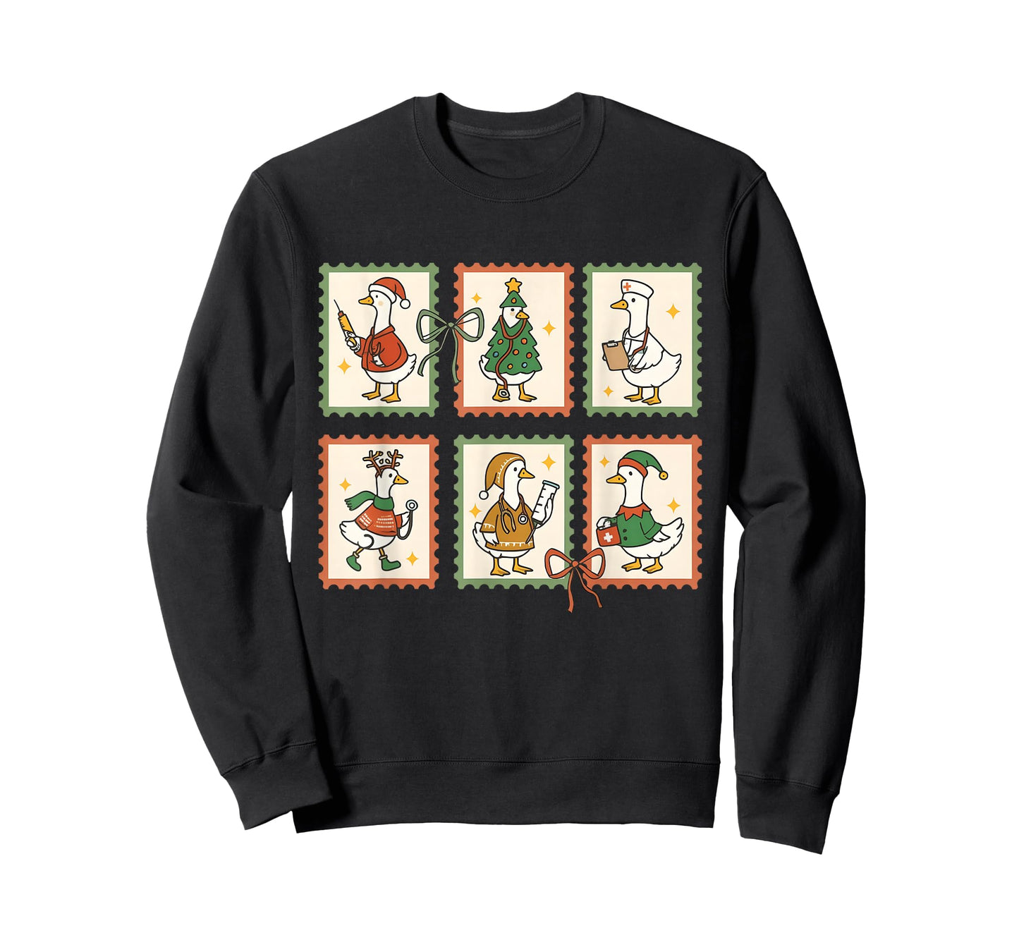 Christmas Goose Funny Nurse RN Festive Holiday Men Women T-Shirt