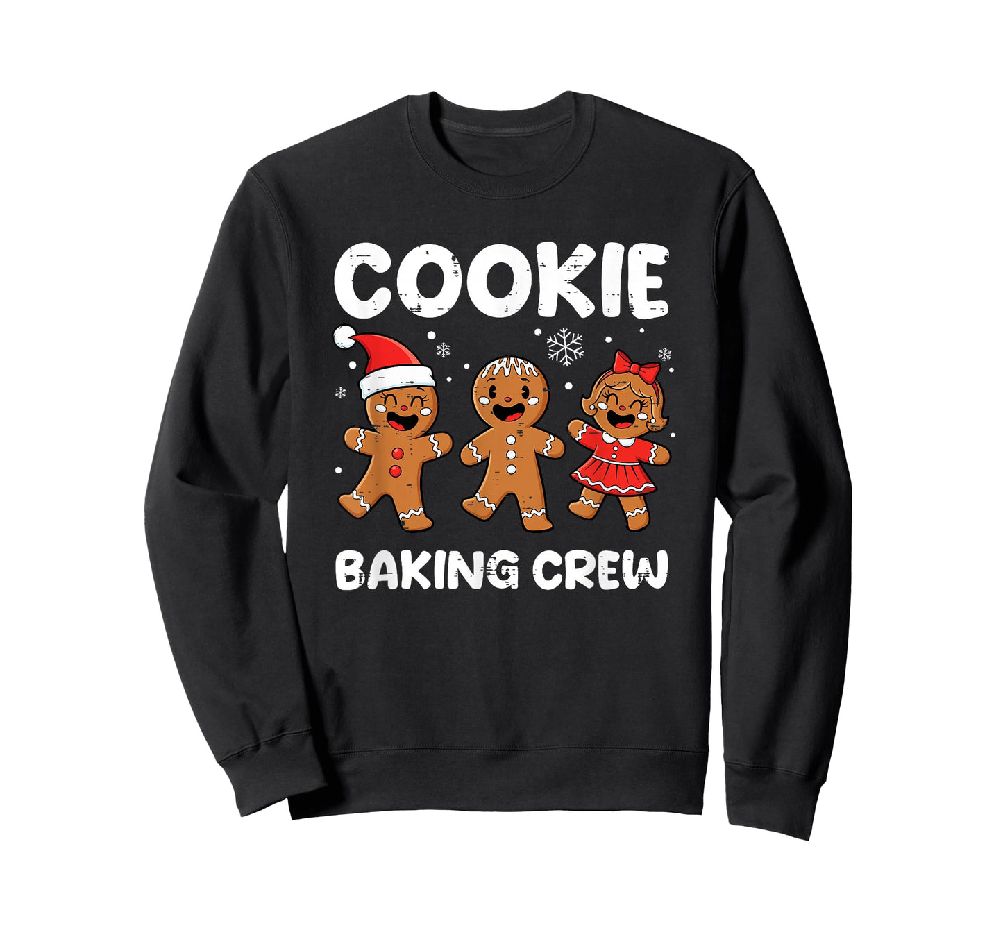 Cookie Baking Crew Gingerbread Family Christmas Kids Girls T-Shirt