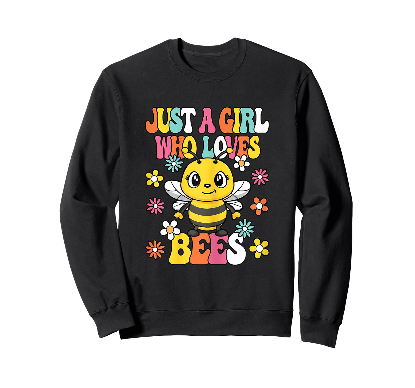 Just A Girl Who Loves Bees Cute Groovy Beekeeper Honey Kids T-Shirt