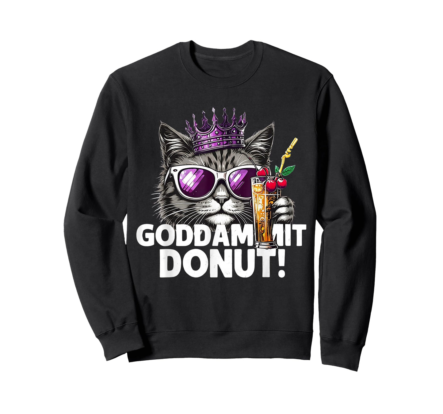 Donut Princess Cat Meme Tee – Kawaii Funny Cartoon Style T-Shirt