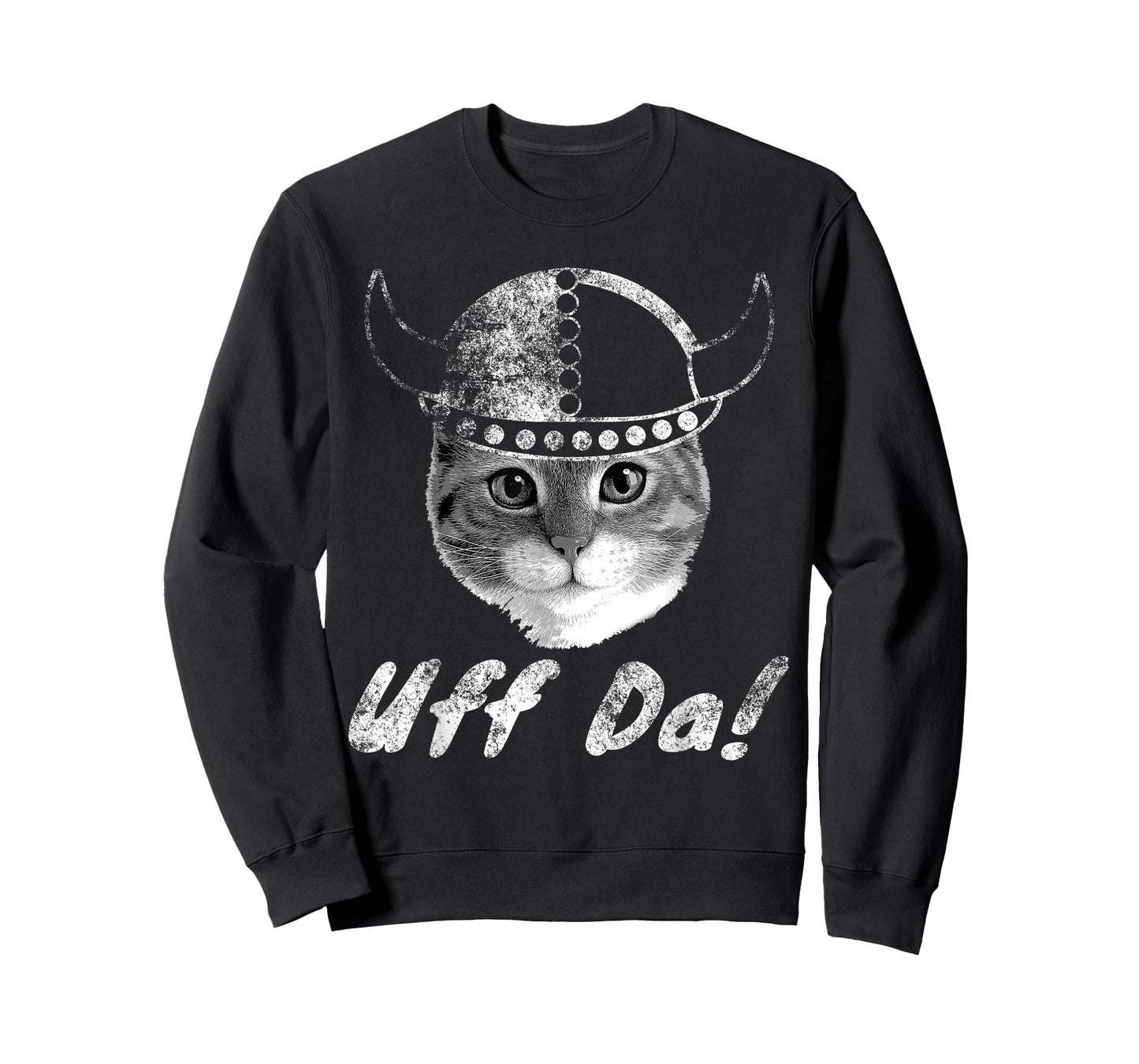 Viking Cat Uff Da Scandinavian Norwegian Men Women Kids T-Shirt