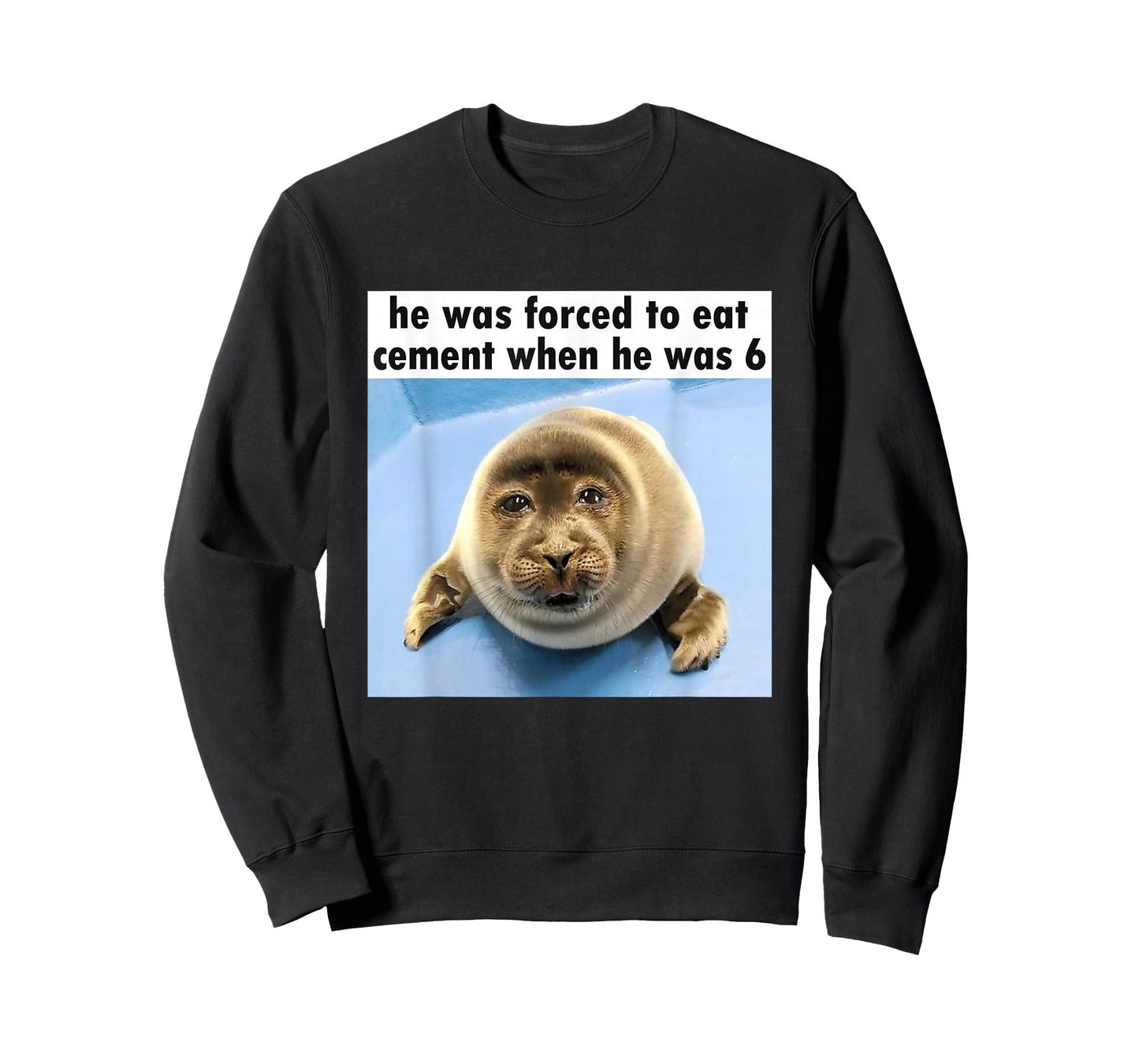 Silly Seal He Was Forced to Eat Cement Meme T-Shirt