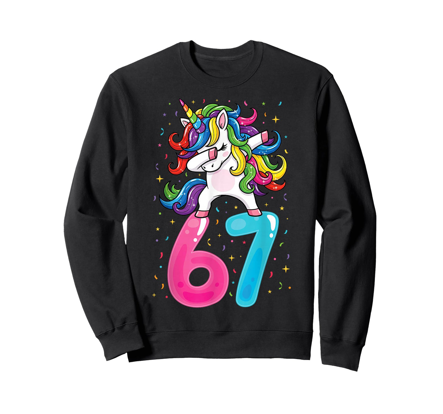 67 Meme Unicorn for Girls Six Seven Gen Alpha Brainrot Kids T-Shirt