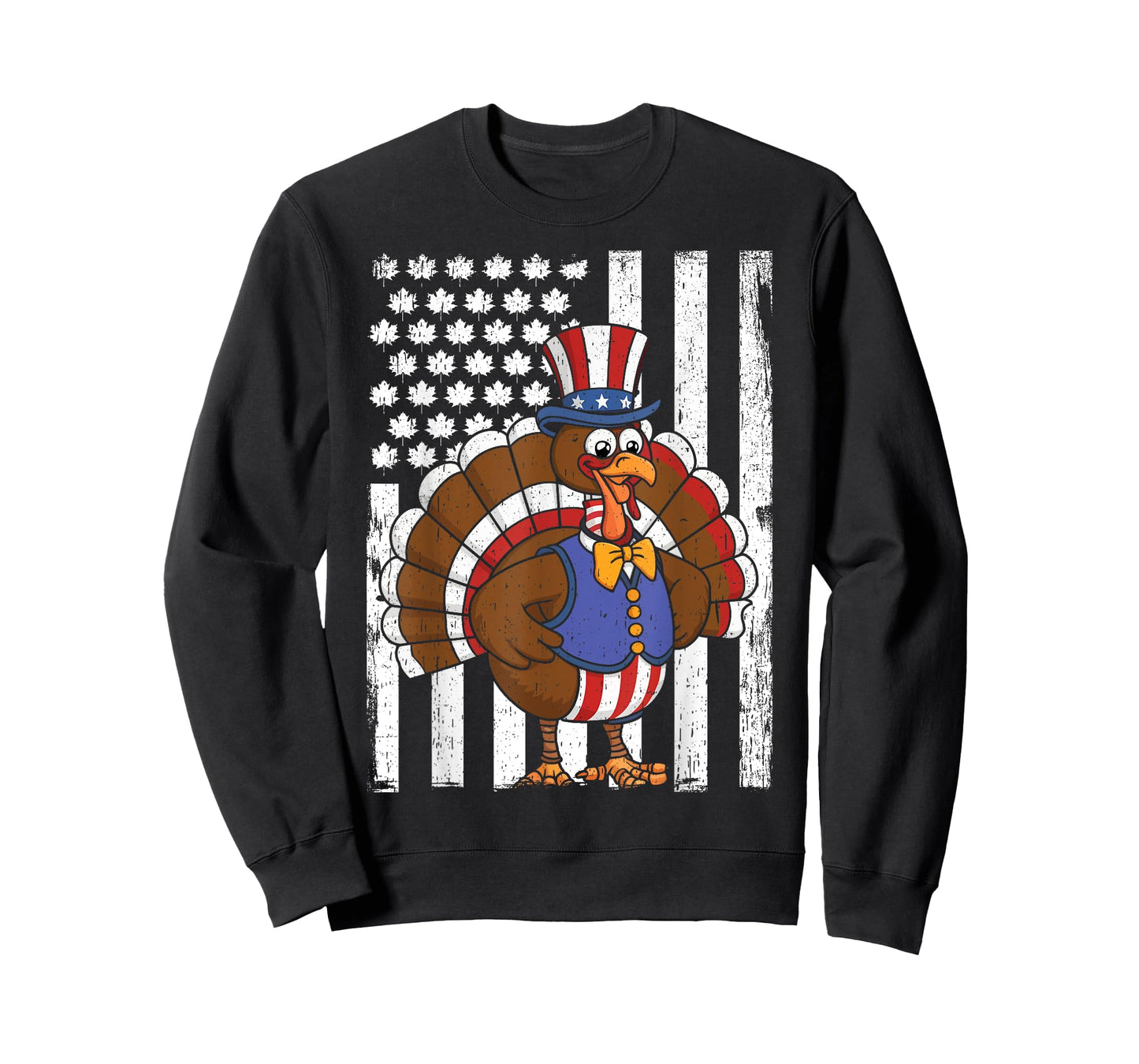 Happy Turkey Day Thanksgiving USA Flag Patriotic Funny T-Shirt