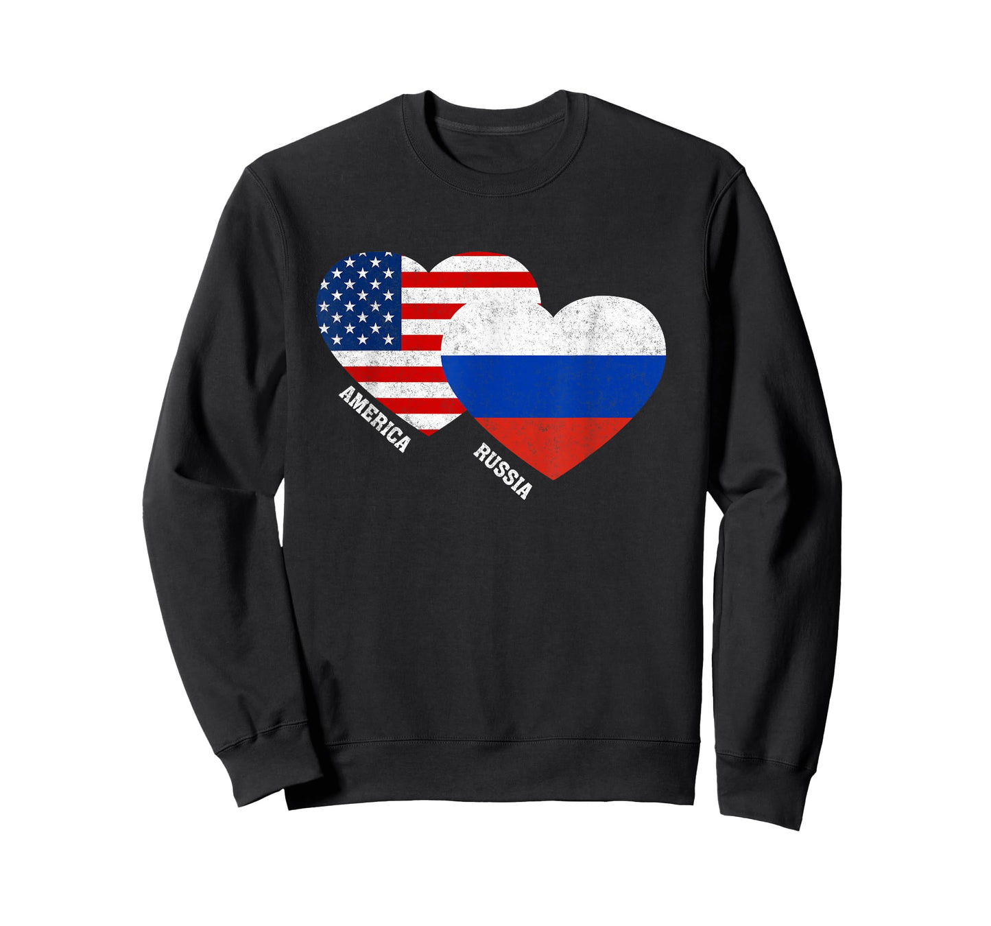 Russia Flag Shirt Russian American Pride Vintage T-Shirt