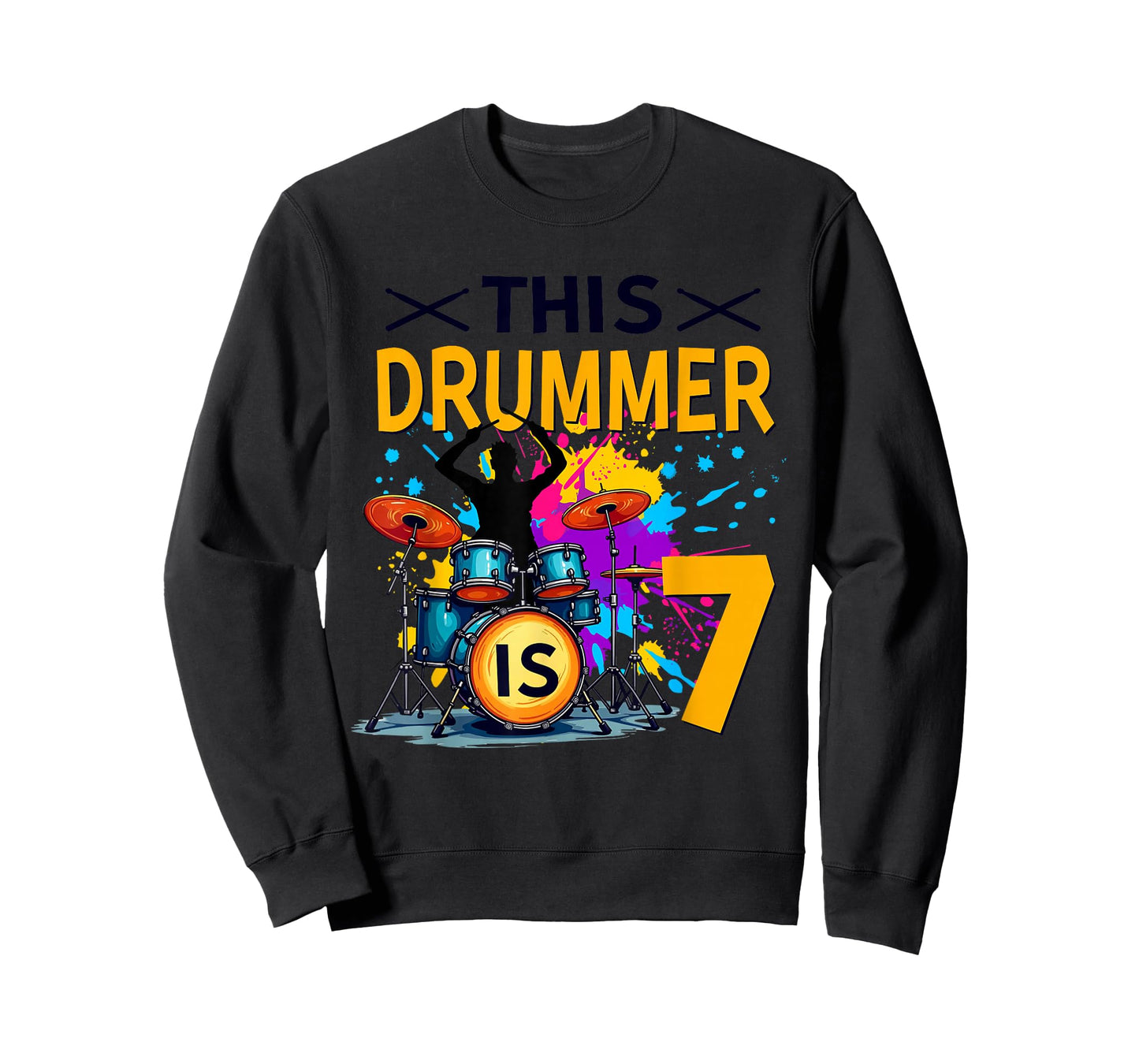 This Drummer is 7 Year Old Birthday Drumming Themed T-Shirt