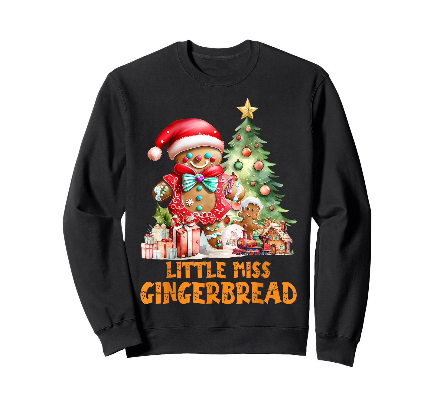 Little Miss Cookies Gingerbread Christmas Toddler Kids Girl T-Shirt