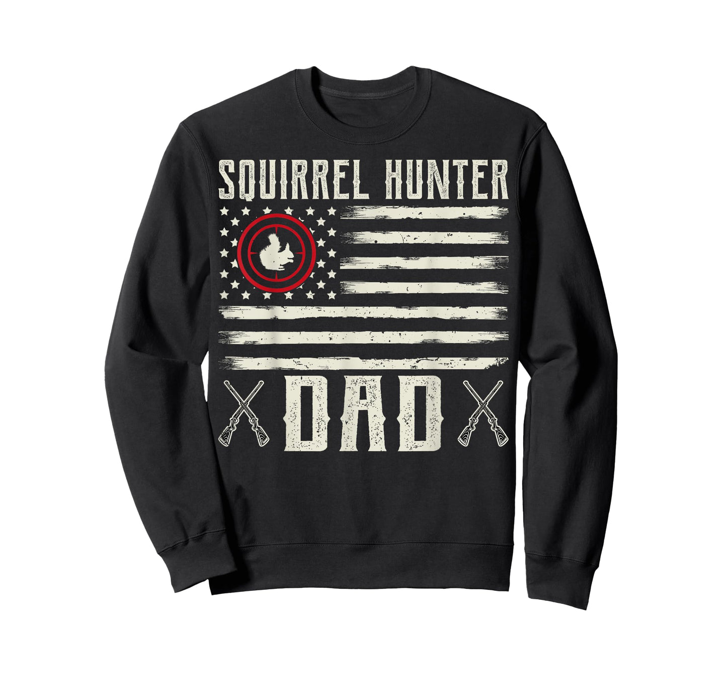 Squirrel Hunter Dad - American Flag Squirrel Hunter Dad T-Shirt