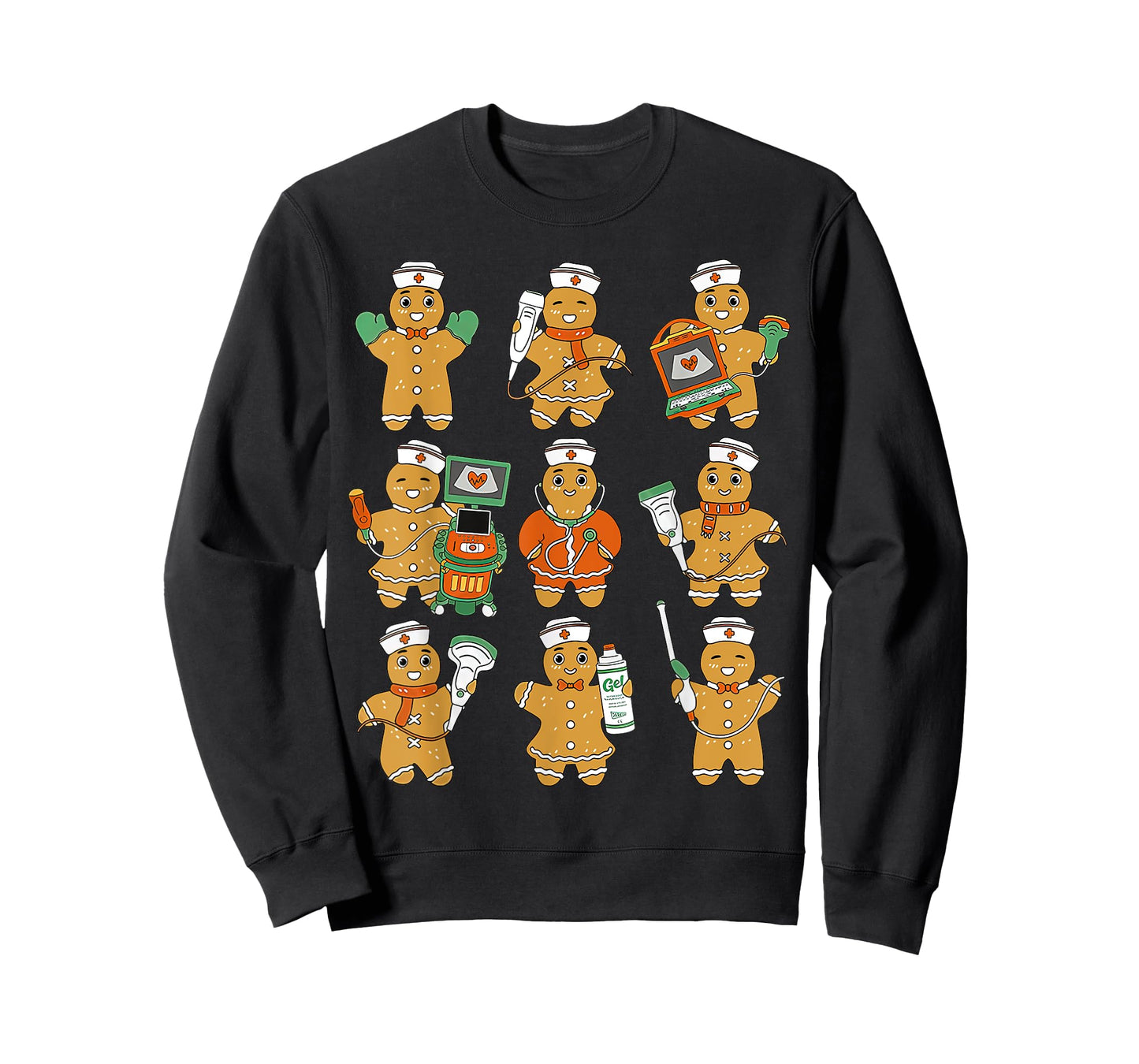 Christmas Ultrasound Tech Gingerbreads Radiology Cardiac T-Shirt