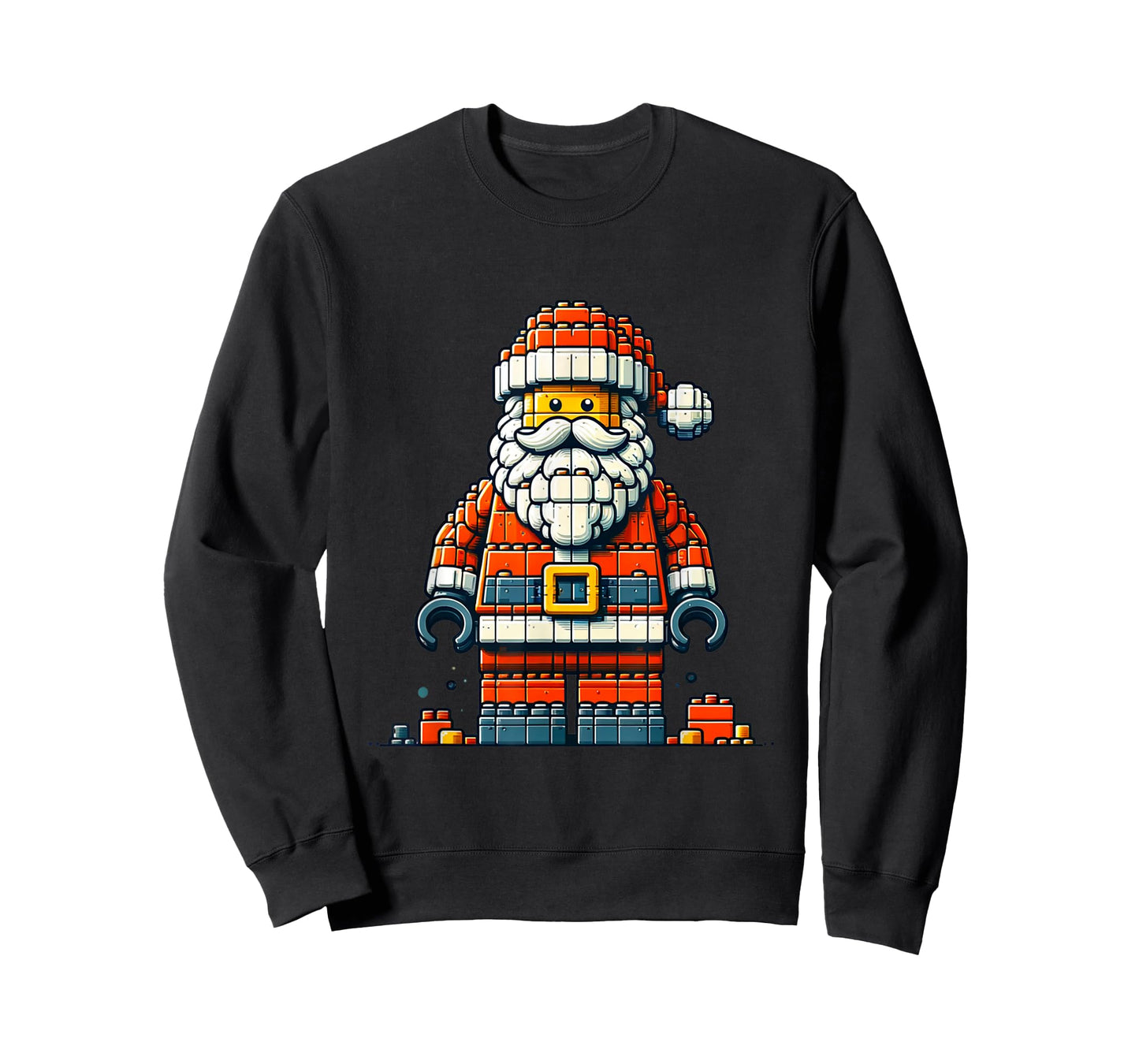 Christmas Builder Block Brick Building Santa Face Mens Boys T-Shirt