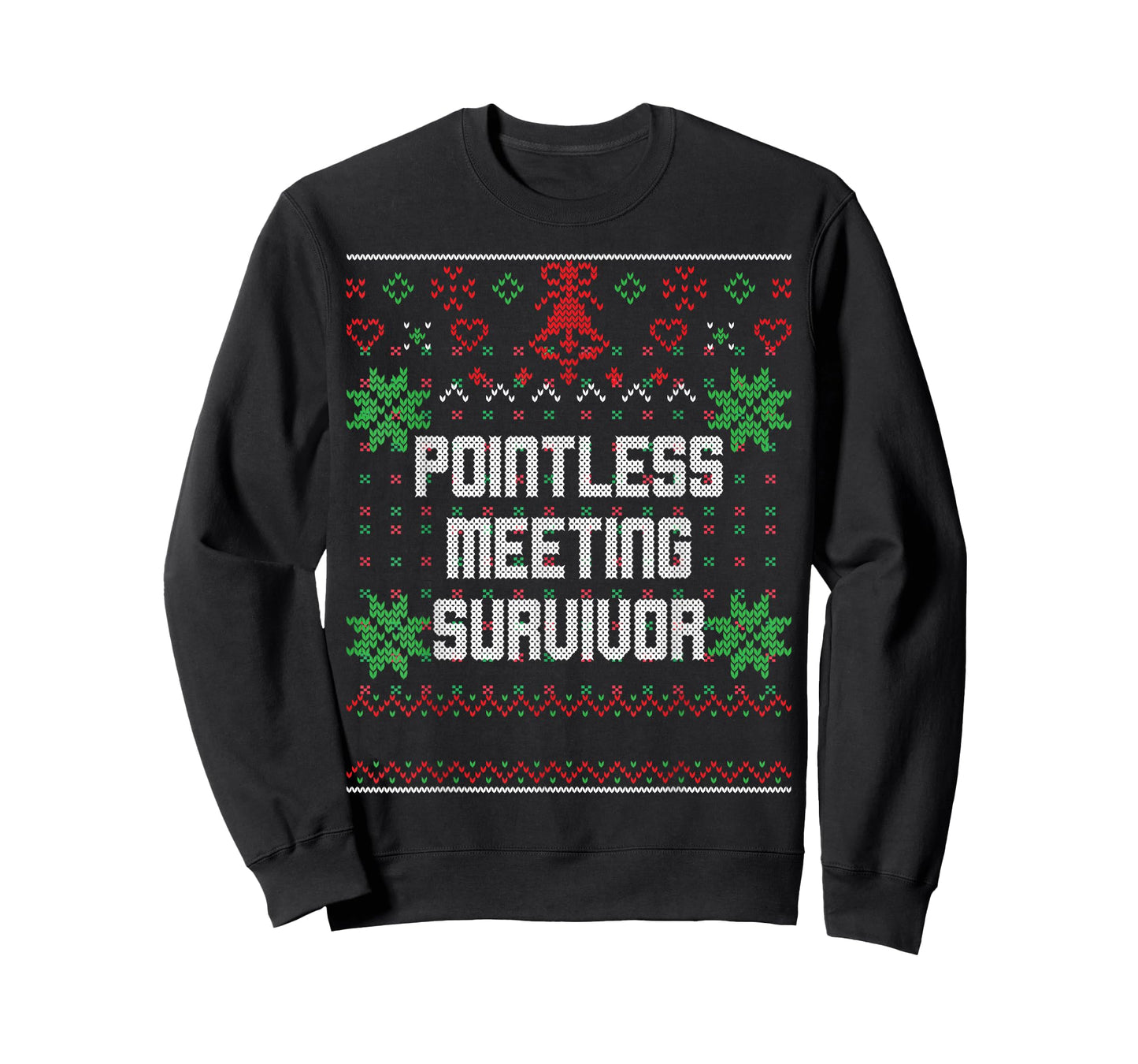Christmas Pointless Meeting Survivor Ugly Office Party Top T-Shirt