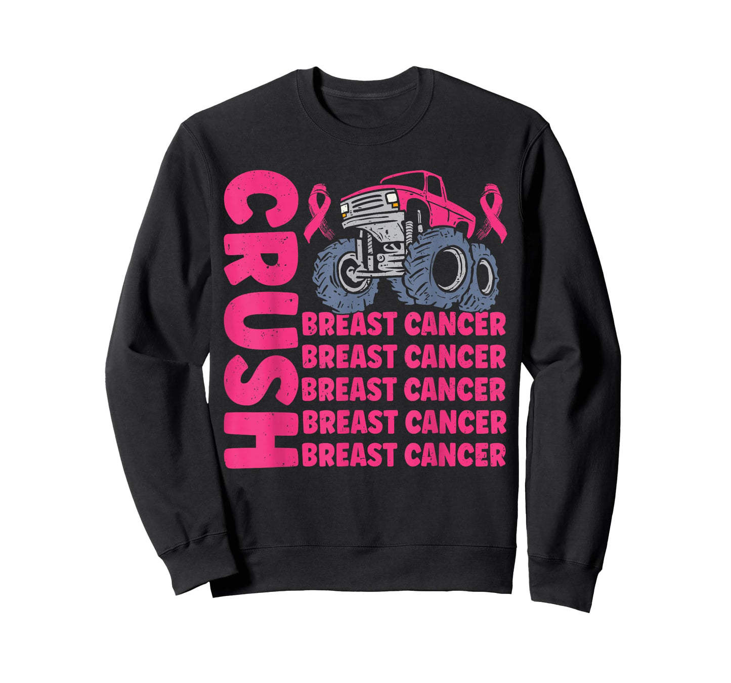 Crush Breast Cancer Awareness Truck pink Women Men Boys T-Shirt