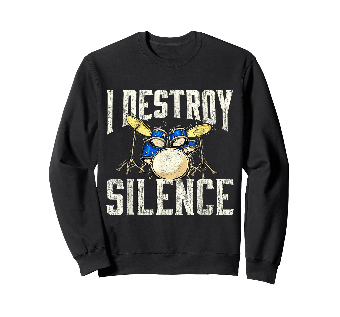 I Destroy Silence - Drum Sets Drummer Band Musician Drumming T-Shirt