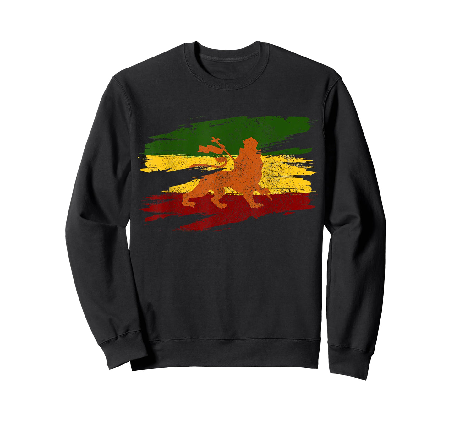 Lion Of Judah Ethiopian Flag Cross Rasta Rastafari Gift T-Shirt