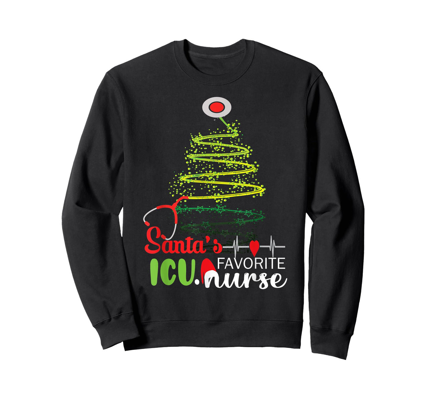 Christmas Party Intensive Care Santa's Favorite ICU Nurse T-Shirt