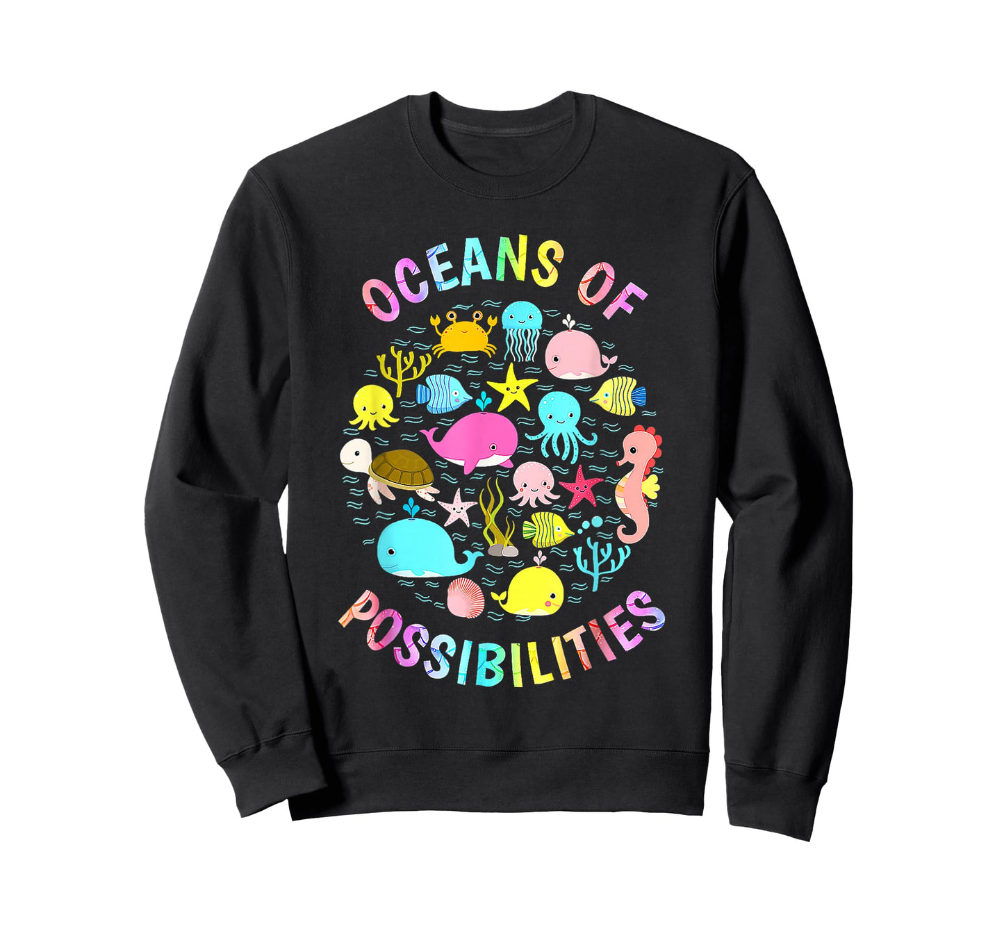 Cute Oceans of Possibilities Summer Reading Sea Creatures T-Shirt