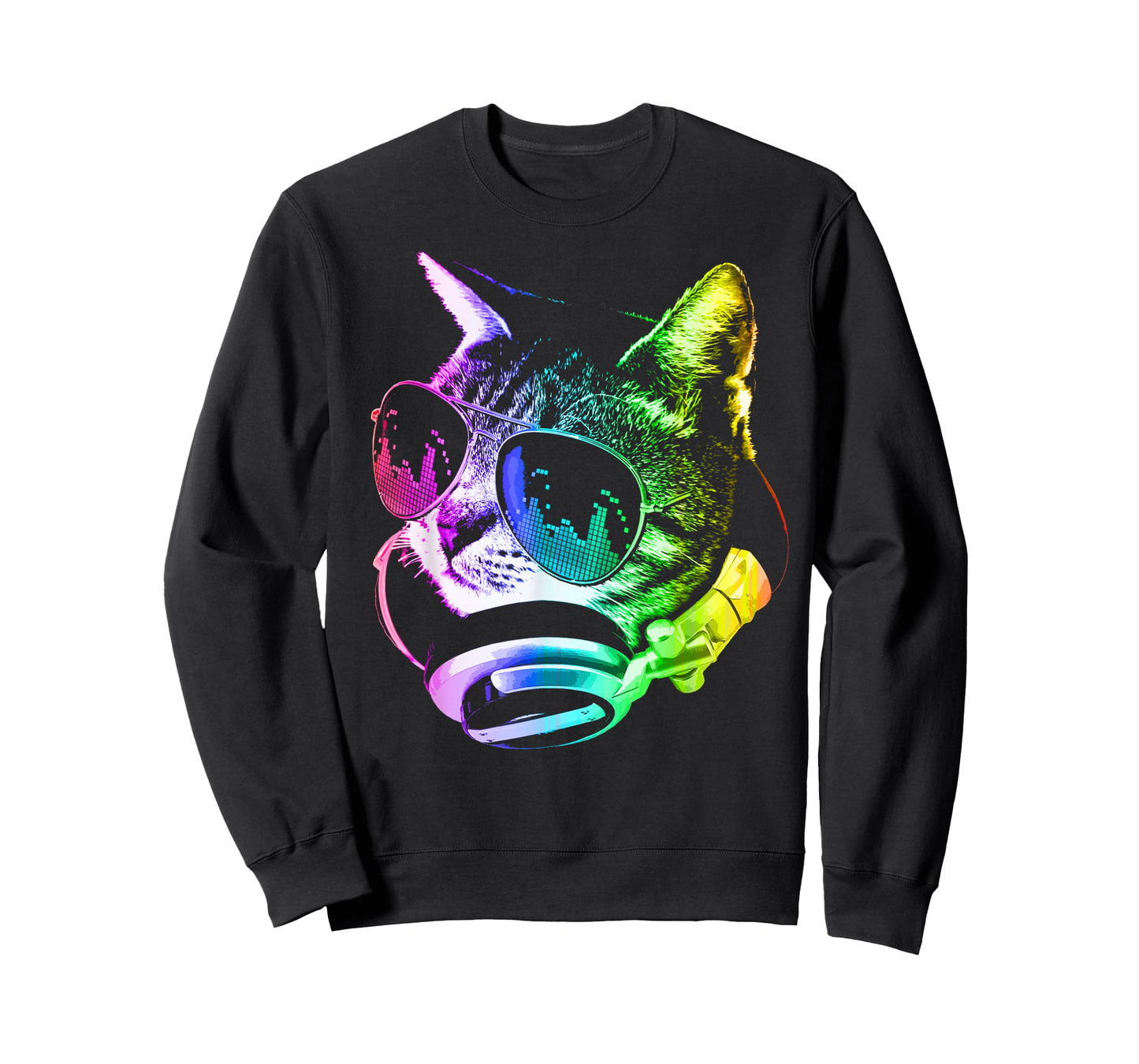 Rainbow Music Cat T-Shirt