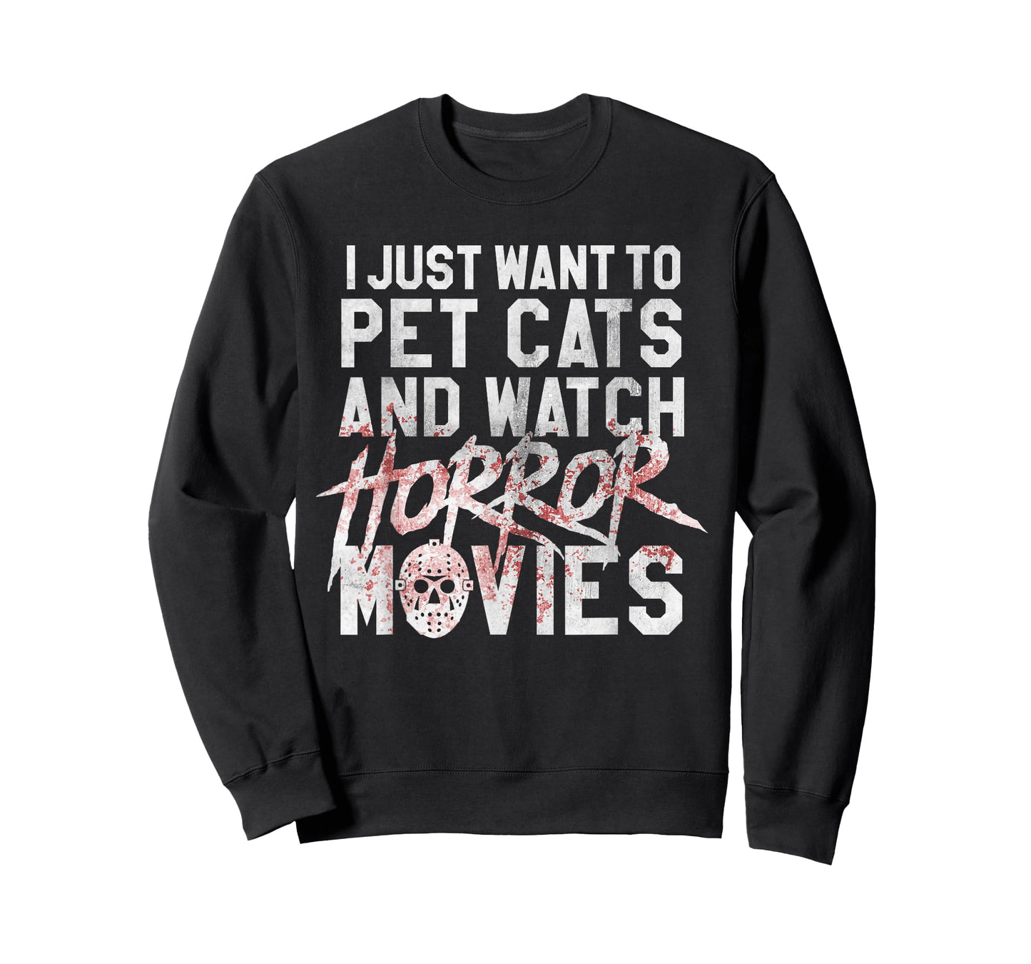 Funny Horror Movie Fan - Halloween Cat Lover Gift Men Women T-Shirt