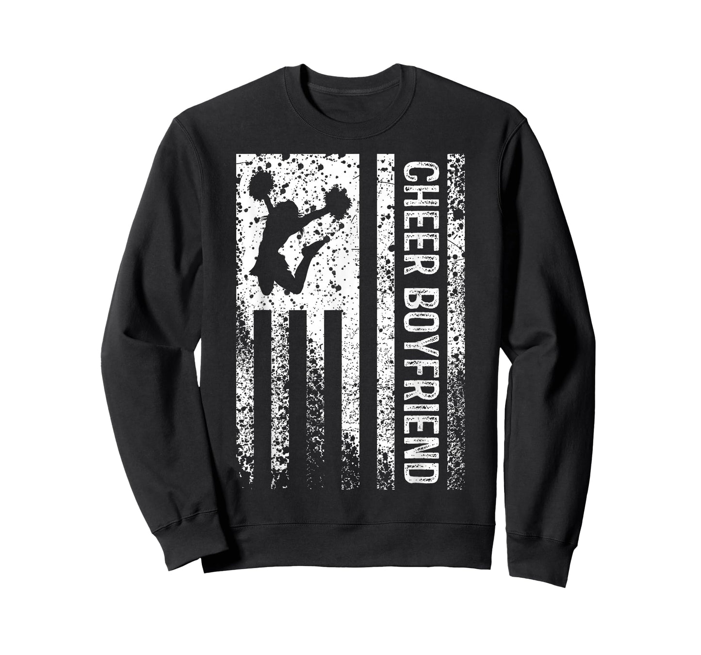 Cheer Boyfriend Vintage American Flag BF Cheerleader Squad T-Shirt