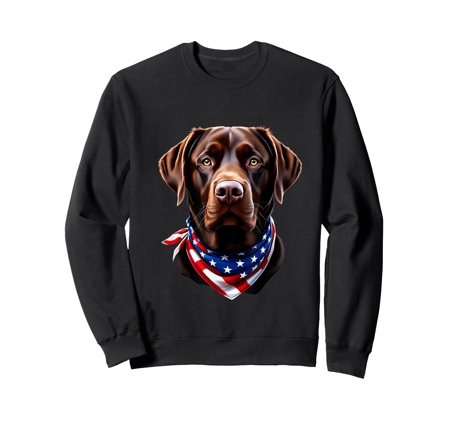 Chocolate Lab American Flag 4th Of July Chocolate Labrador T-Shirt