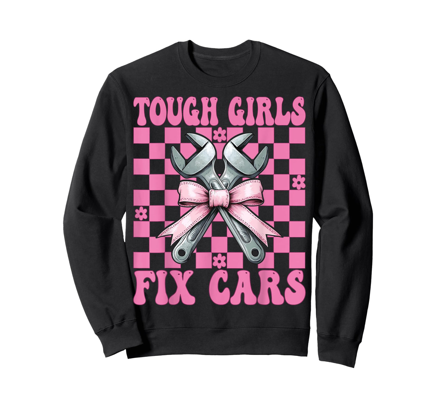 Car Mechanic Girl Garage Wrench Mom Tough Girls Fix Cars T-Shirt
