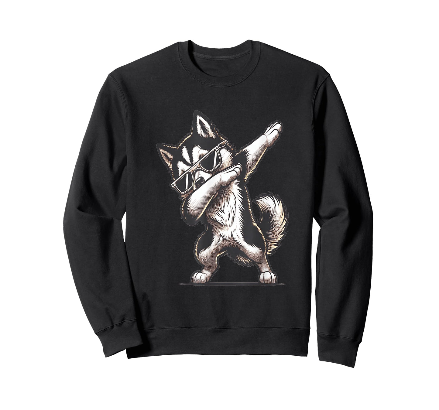 Dab Alaskan Husky Dancing Dabbing Dog T-Shirt