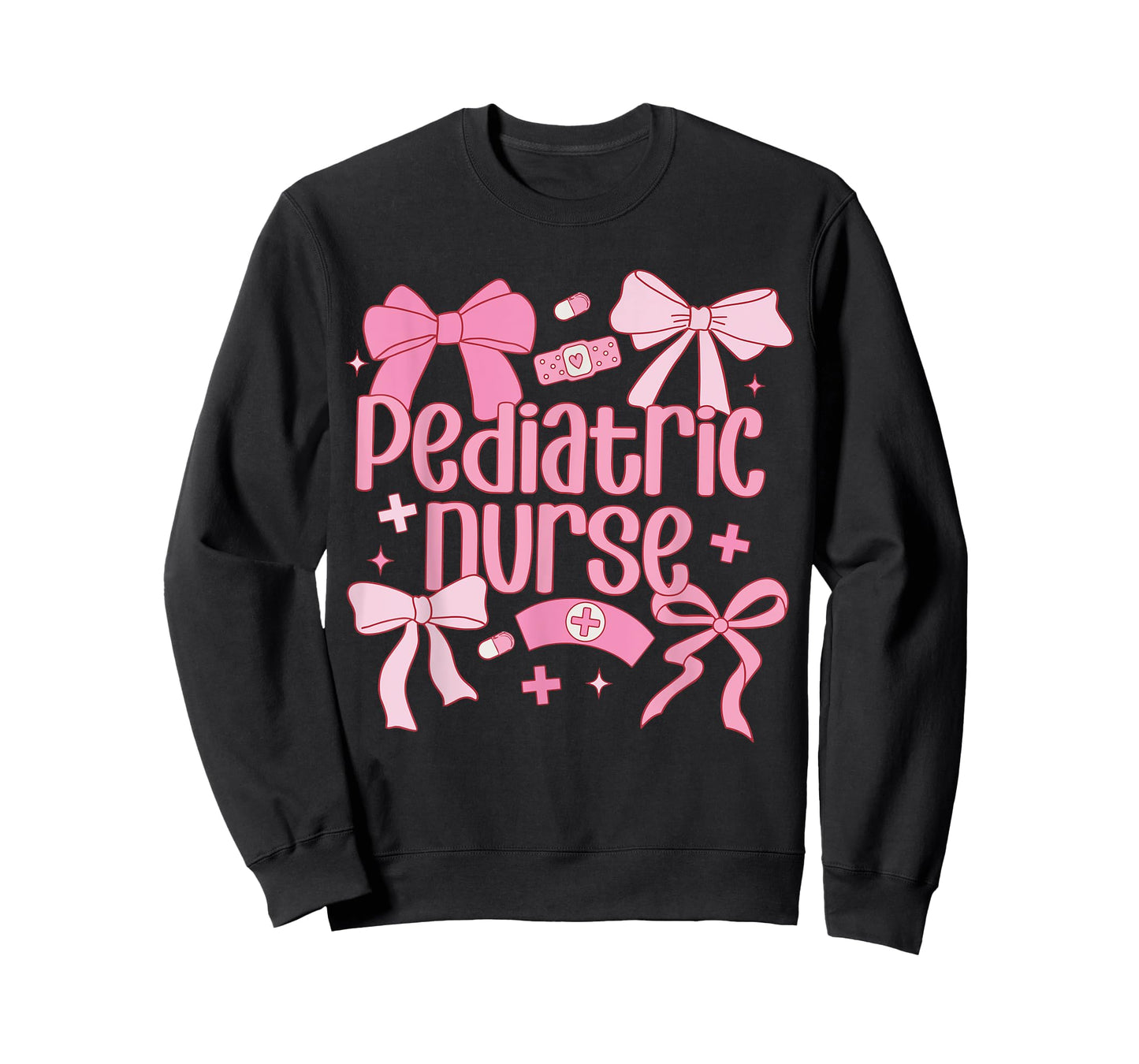 Cute Pink Coquette Bow Pediatric Nurse T-Shirt