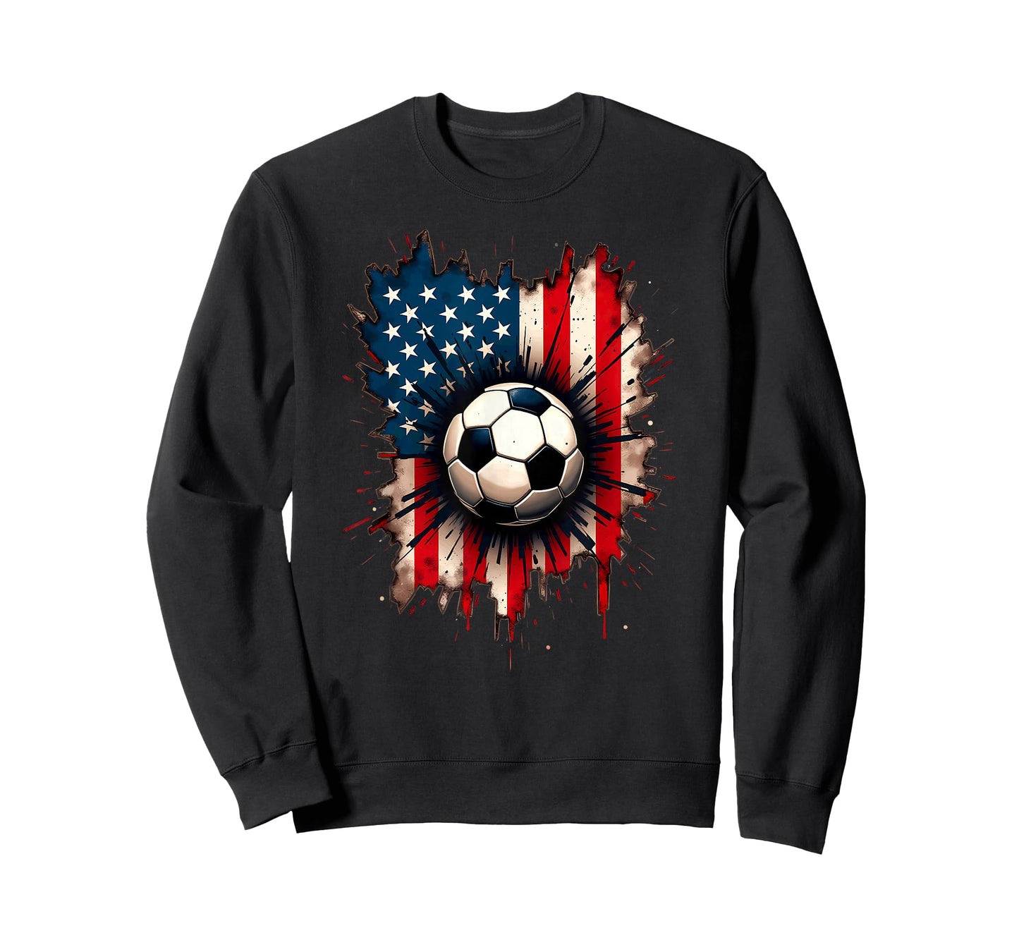 Patriotic American Flag Soccer T-Shirt