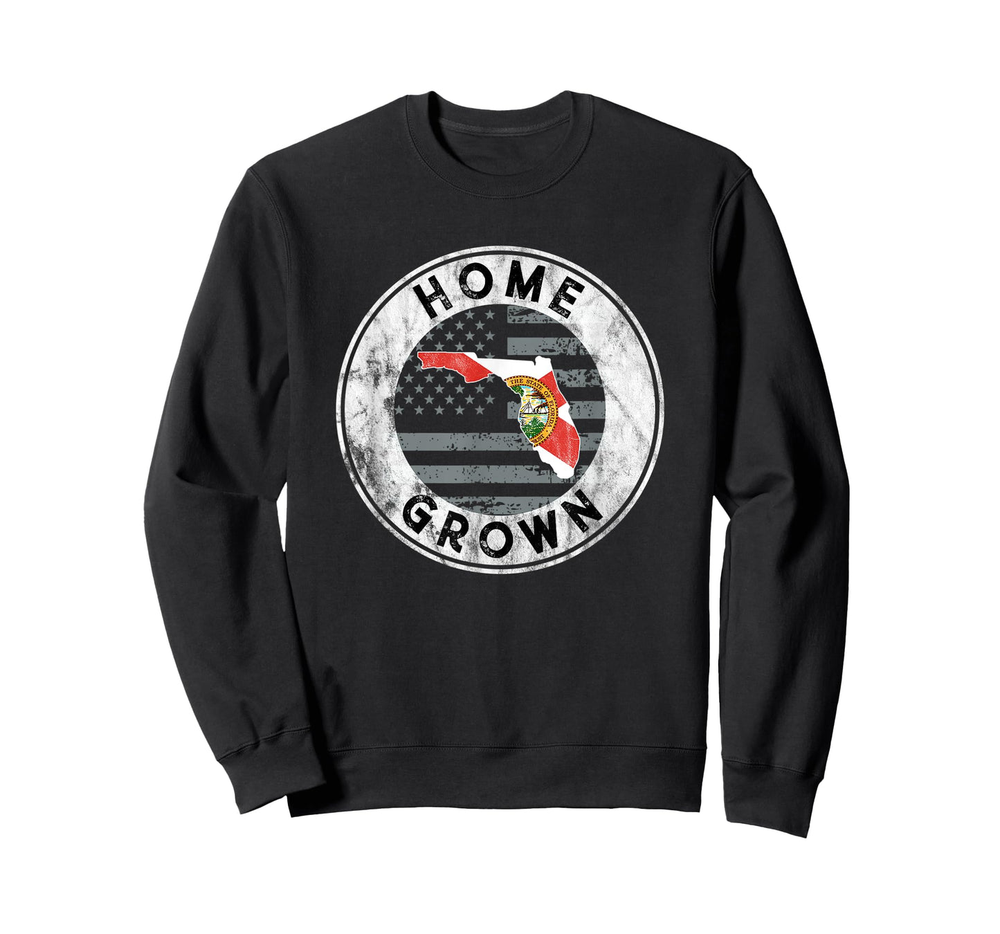 Florida Home Grown State Country American Flag Pride Love FL Women Men T-Shirt