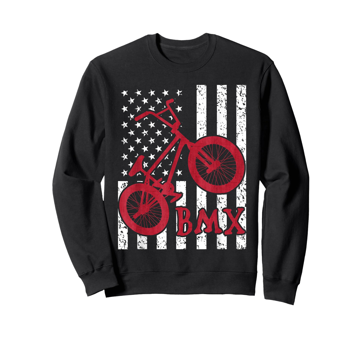 American Flag BMX Bike Funny Patriotic Biking Fan Rider Gift T-Shirt