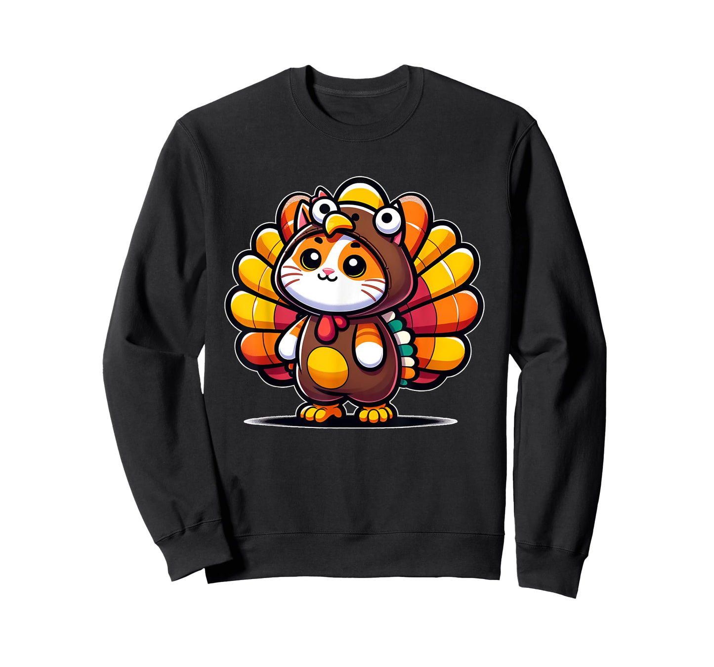 Pilgrim Cat in Turkey Disguise turkey costume Thanksgiving T-Shirt