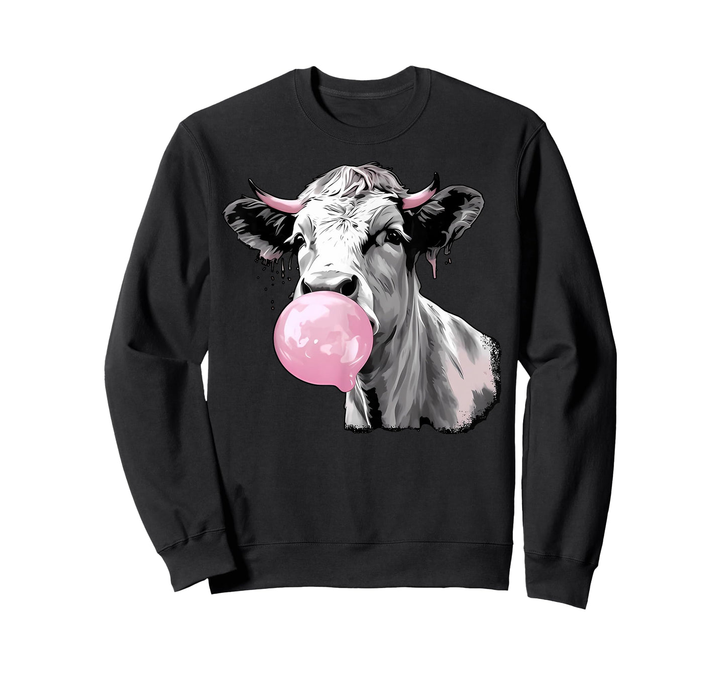 Cow Blowing Bubble Gum Cow Lovers Owners Farmers T-Shirt
