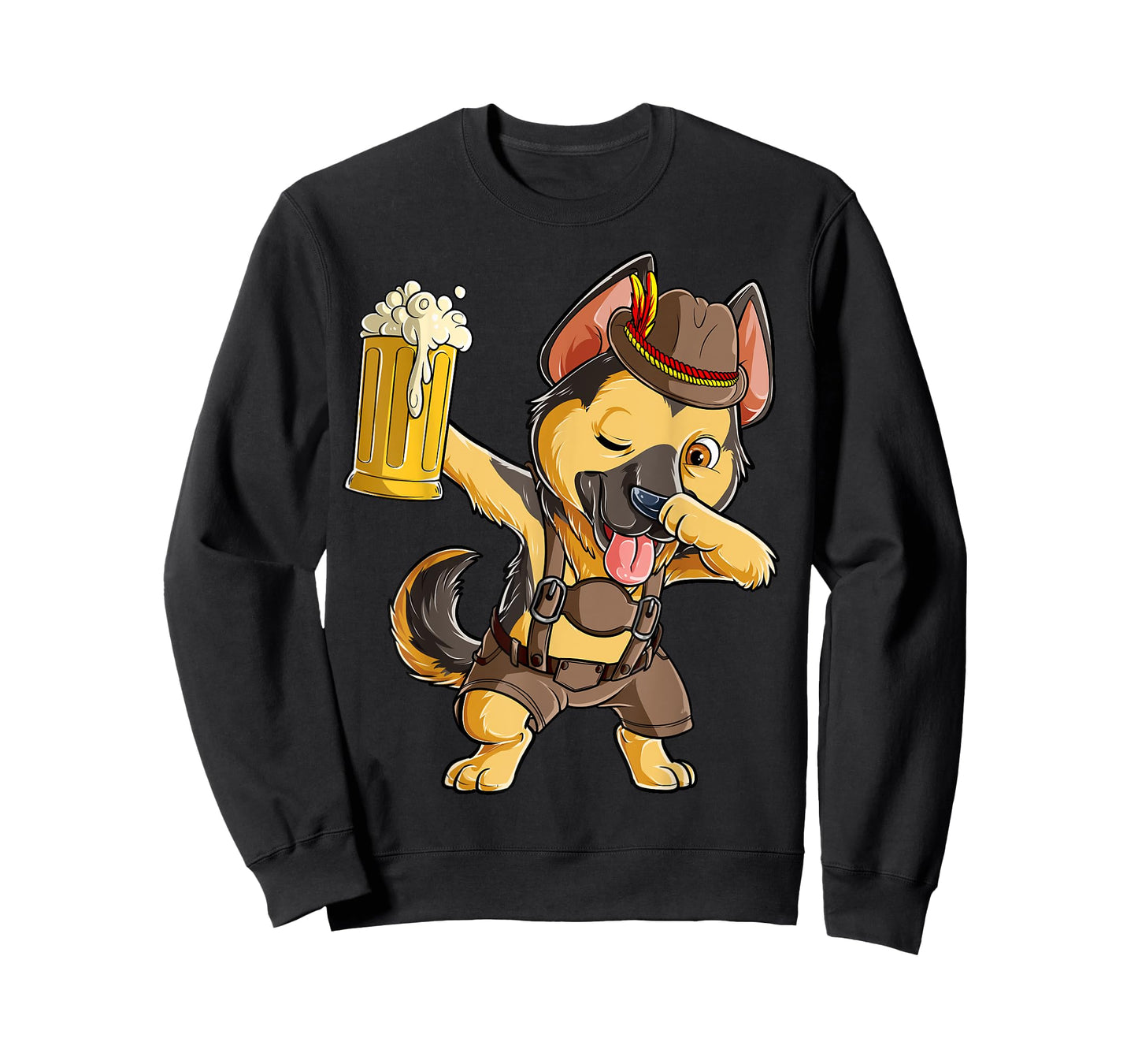 Dabbing German Shepherd T shirt Oktoberfest Lederhosen Men T-Shirt