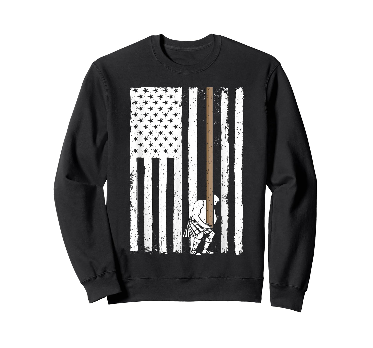 Caber toss american flag funny highland games T-Shirt
