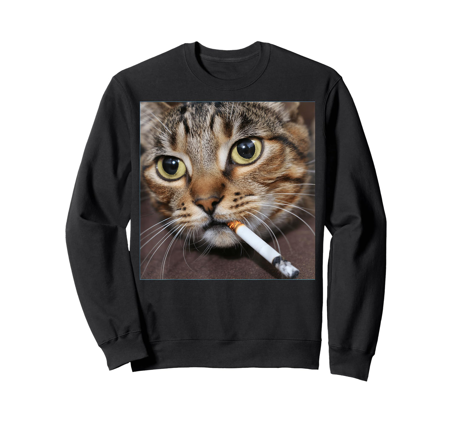 Smoking Cat Meme Men Women T-Shirt