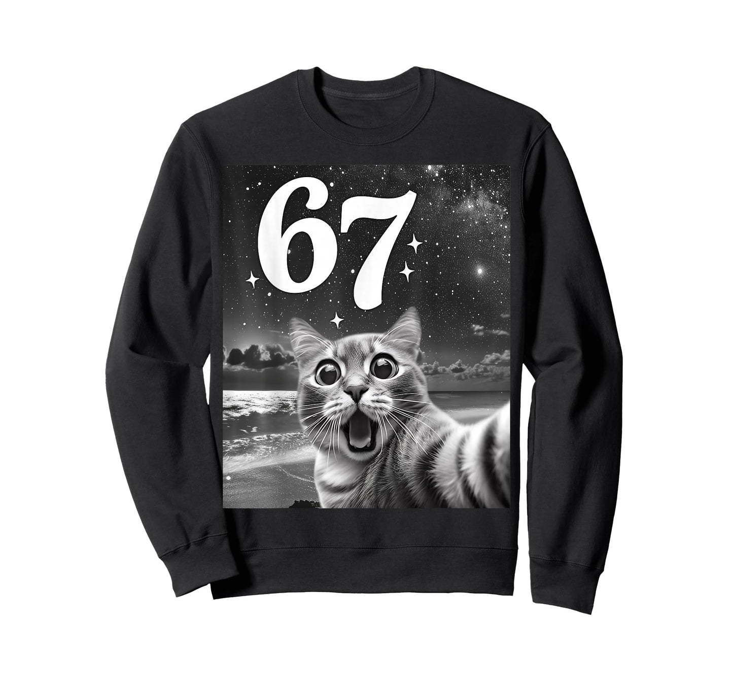 Cat Selfie with 67 Meme Funny Cats Graphic for Men Women Kid T-Shirt