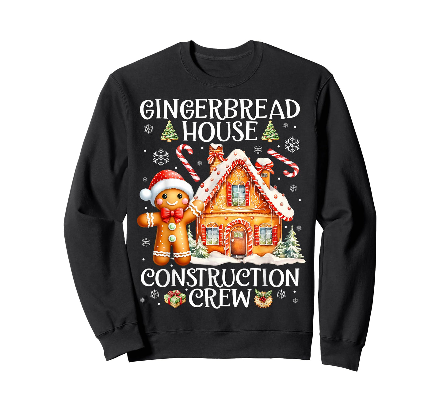 Baking Gingerbread House Construction Crew Christmas Pajamas T-Shirt